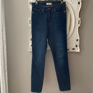 Madewell High Rise Skinny Blue Jean Comfy Stretchy Won’t Lose Their Shape Sz 28